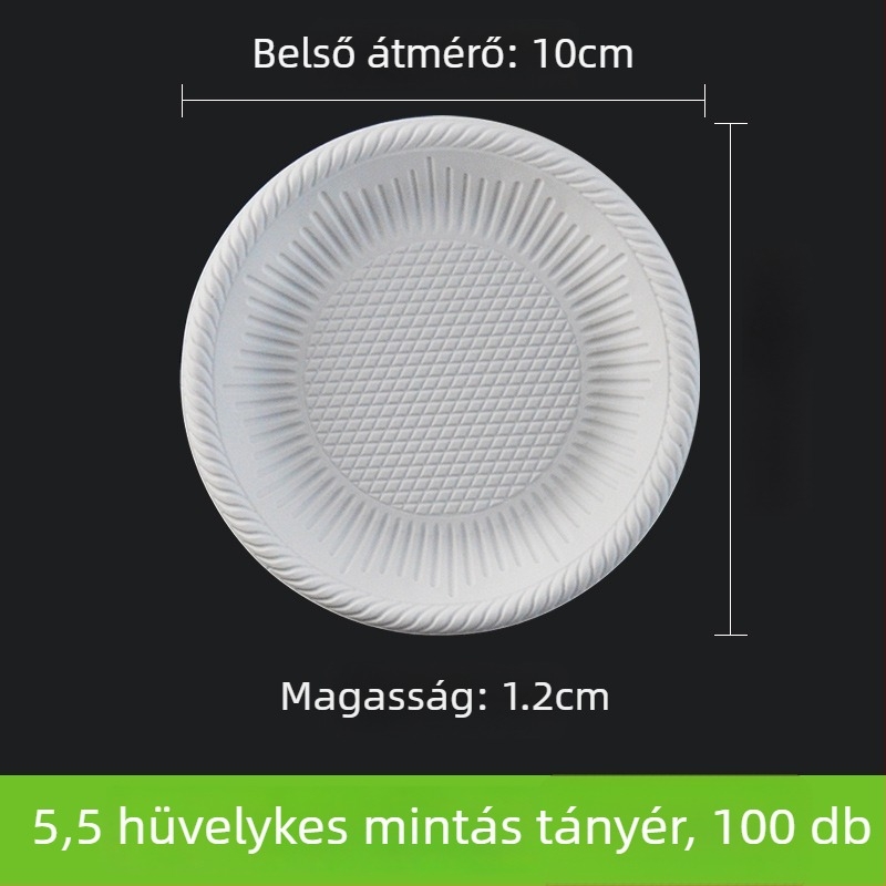 Eldobható felosztott papírtányér étkezésekhez és tortához, 11 hüvelyk