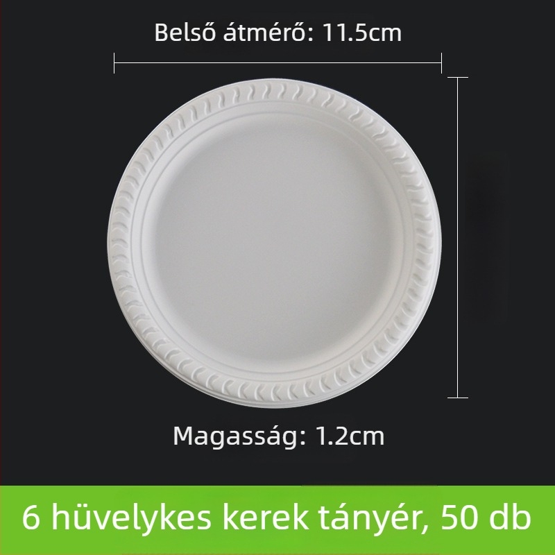 Eldobható felosztott papírtányér étkezésekhez és tortához, 11 hüvelyk