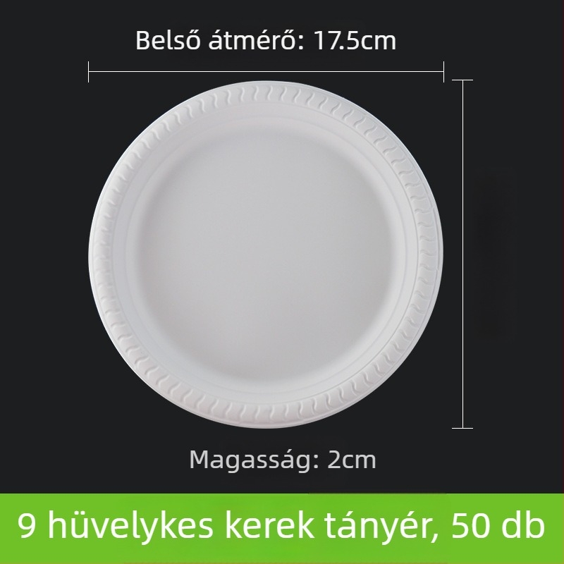 Eldobható felosztott papírtányér étkezésekhez és tortához, 11 hüvelyk