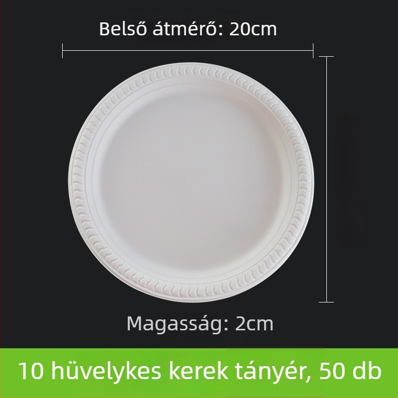 Eldobható felosztott papírtányér étkezésekhez és tortához, 11 hüvelyk