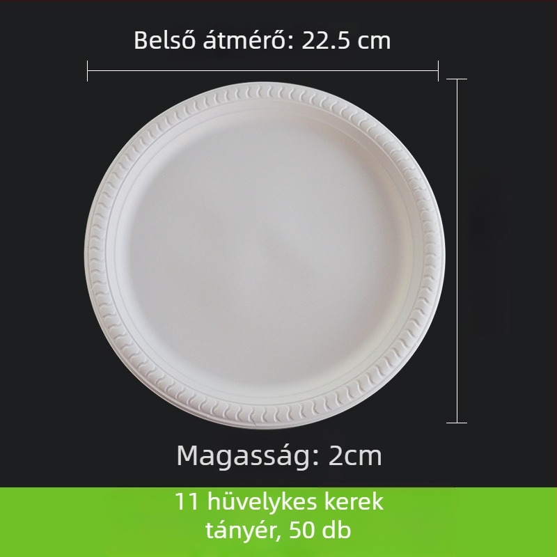 Eldobható felosztott papírtányér étkezésekhez és tortához, 11 hüvelyk