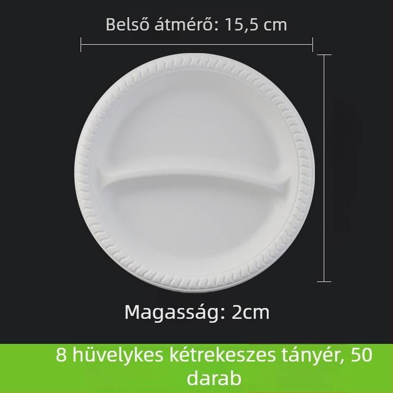 Eldobható felosztott papírtányér étkezésekhez és tortához, 11 hüvelyk