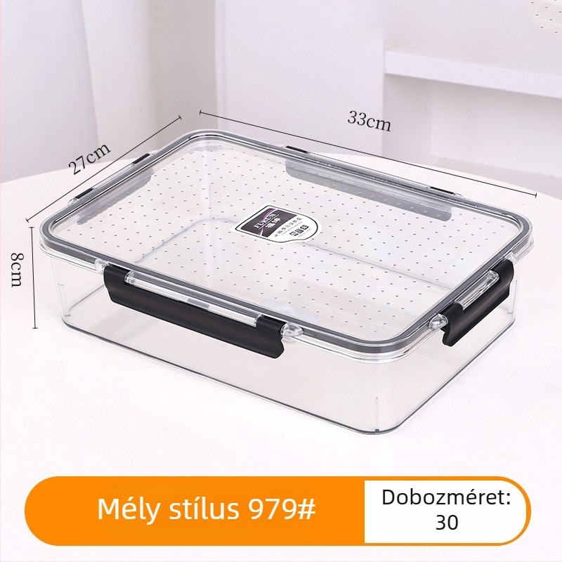 Sűrített PET élelmiszertároló átlátszó fedéllel, több méretű készlet a frissesség megőrzéséhez, mikrohullámú sütőben használható