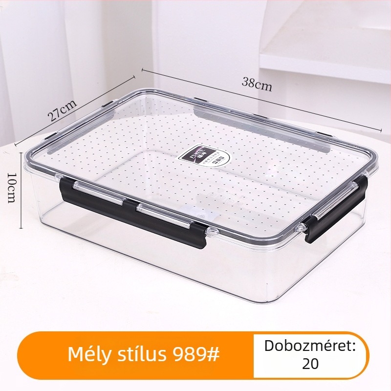 Sűrített PET élelmiszertároló átlátszó fedéllel, több méretű készlet a frissesség megőrzéséhez, mikrohullámú sütőben használható
