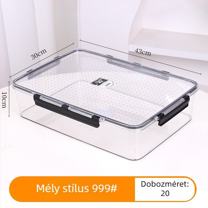 Sűrített PET élelmiszertároló átlátszó fedéllel, több méretű készlet a frissesség megőrzéséhez, mikrohullámú sütőben használható