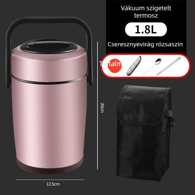 304 rozsdamentes acél izolált ebédes doboz, többszintes, hordozható, 1,3–2,6 L, felnőtteknek és diákoknak
