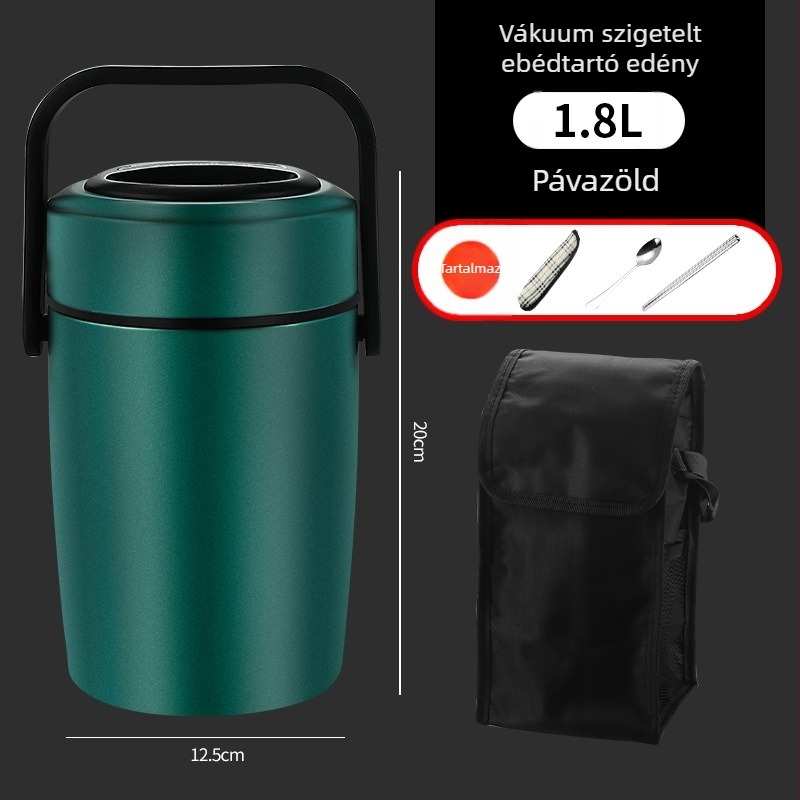 304 rozsdamentes acél izolált ebédes doboz, többszintes, hordozható, 1,3–2,6 L, felnőtteknek és diákoknak