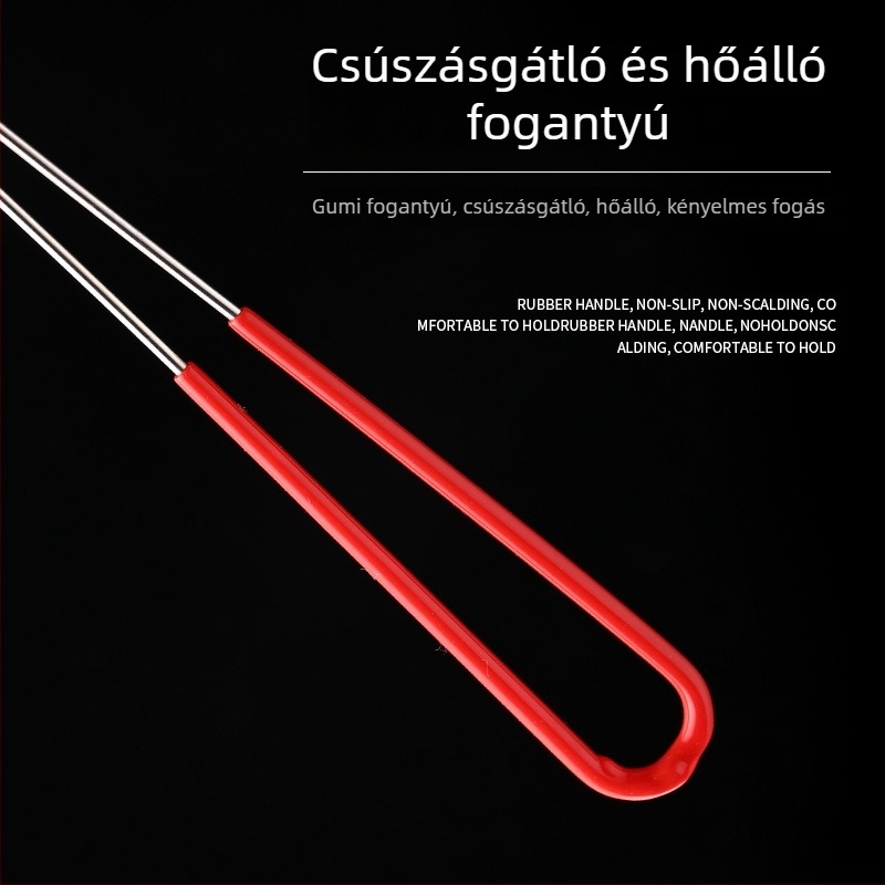 Rozsdamentes acélból készült teafilter boba teához hosszú nyéllel és nagy hálós szűrővel forró fazékhoz