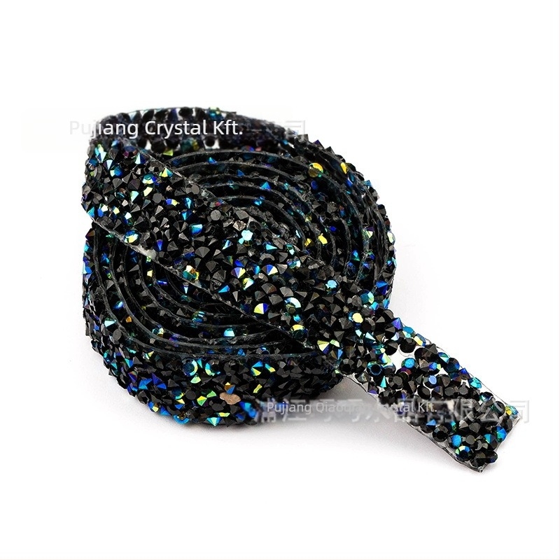 Rhinestone szalag ruházathoz forró olvadó ragasztóval — DIY ékszer alkatrészek