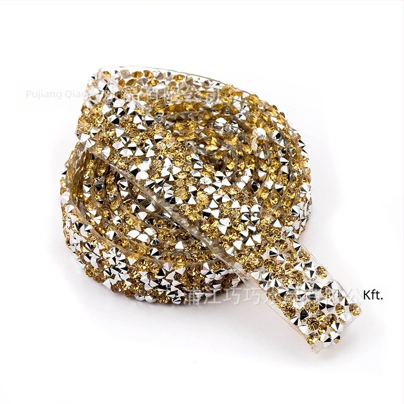 Rhinestone szalag ruházathoz forró olvadó ragasztóval — DIY ékszer alkatrészek