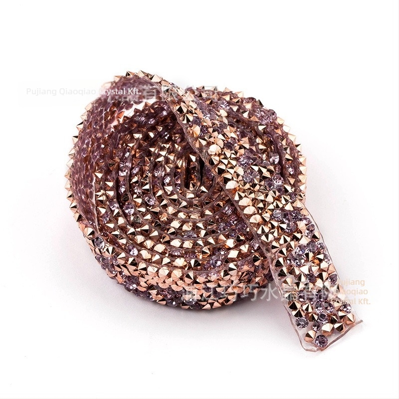 Rhinestone szalag ruházathoz forró olvadó ragasztóval — DIY ékszer alkatrészek