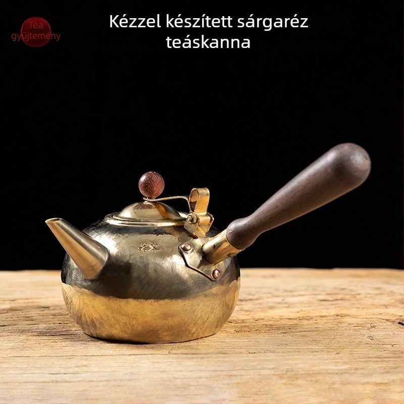Kerámiás teás kazán szénnel, piros agyagból készült, kompakt beltéri használatra teaceremóniához