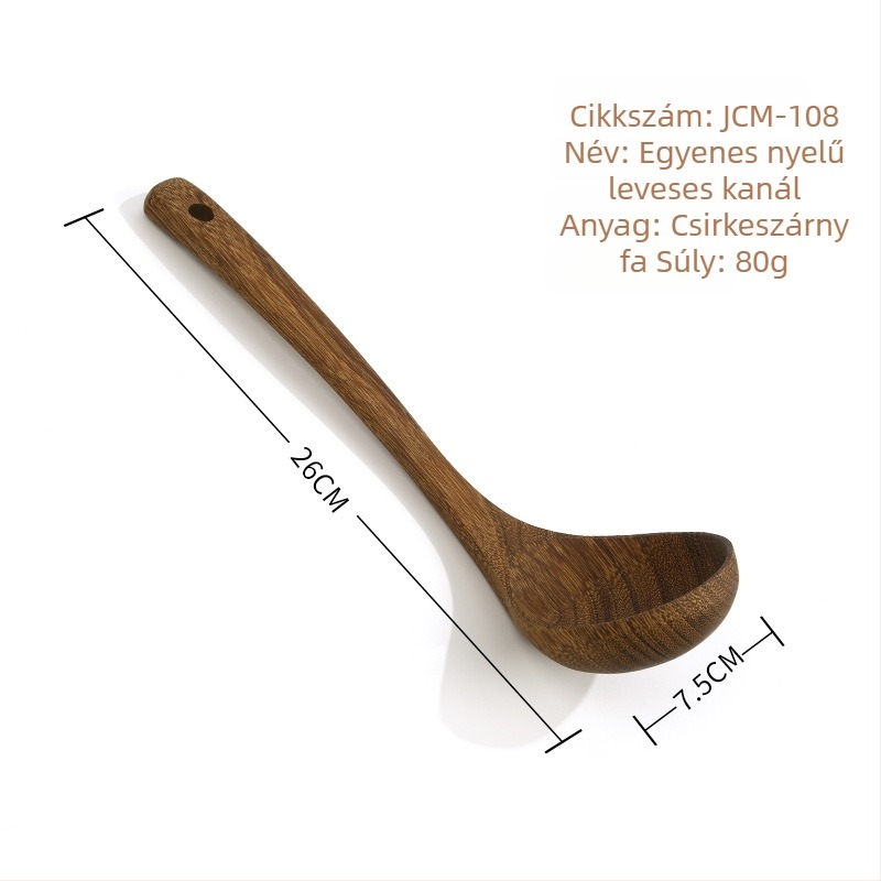Fából készült kanál- és spatula-készlet, lakkozás nélkül, gravírozott logóval