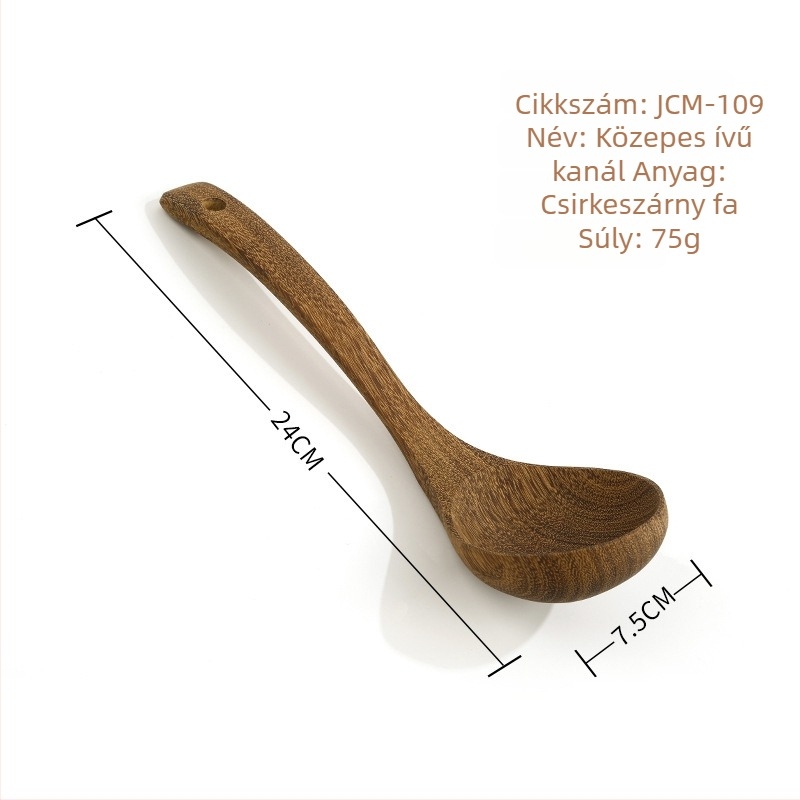 Fából készült kanál- és spatula-készlet, lakkozás nélkül, gravírozott logóval