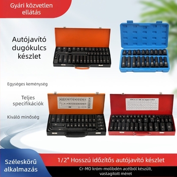 1/2 hüvelykes pneumatikus socket-készlet autóreparáláshoz, hossza 78, Plum Blossom dizájn