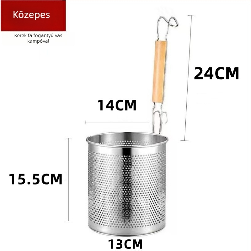 Perforált rozsdamentes acél kosár Malatanghoz, tészta főzéséhez és sütéshez – professzionális konyha