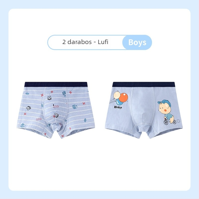 Fiúknak készült boxer alsó 95% pamutból, mesés mintával, antibakteriális, modell A7A
