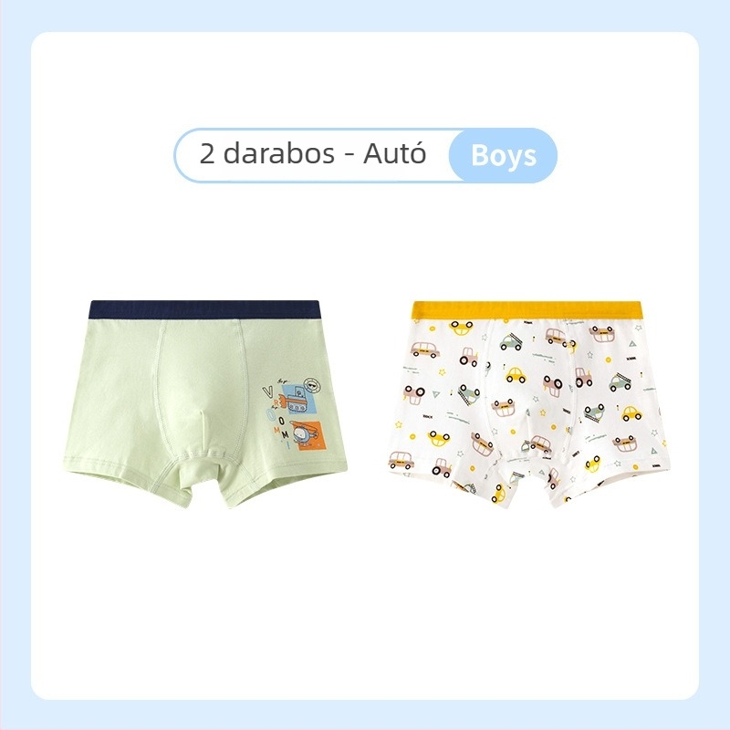 Fiúknak készült boxer alsó 95% pamutból, mesés mintával, antibakteriális, modell A7A