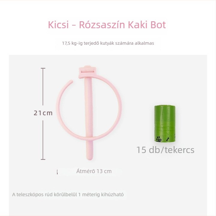 Kutyapisz-gyűjtő hajlítás nélkül, kültéri használatra