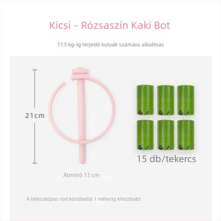 Kutyapisz-gyűjtő hajlítás nélkül, kültéri használatra