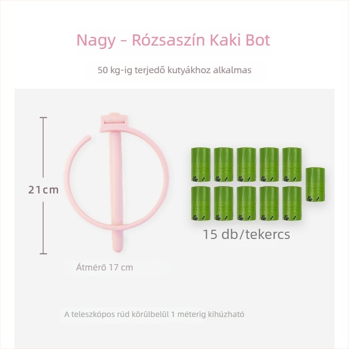 Kutyapisz-gyűjtő hajlítás nélkül, kültéri használatra