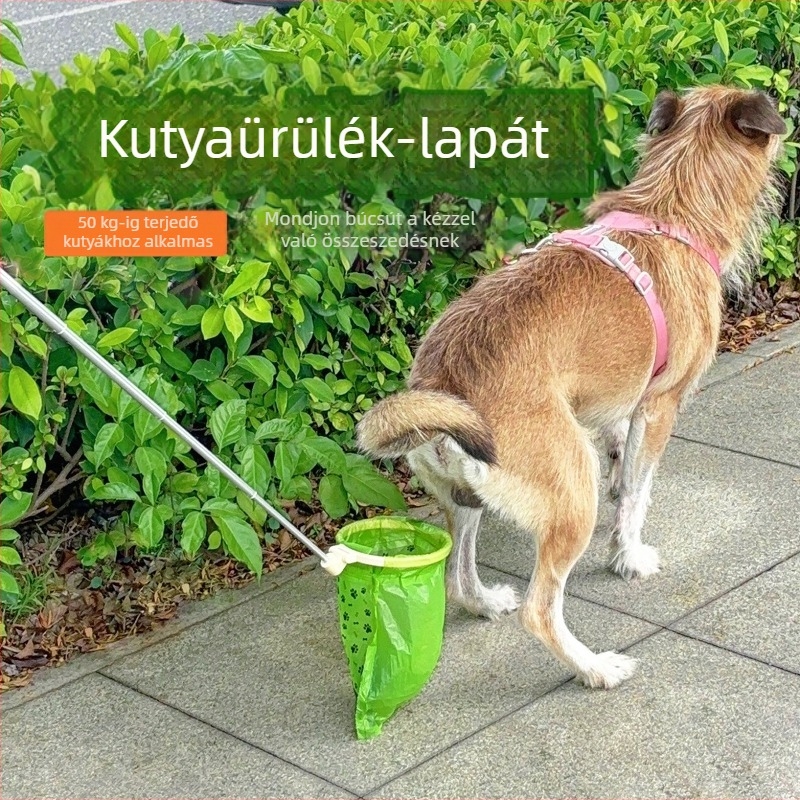 Kutyapisz-gyűjtő hajlítás nélkül, kültéri használatra