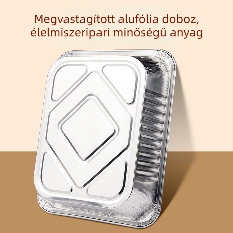 Grillált hal ételrendeléshez – melegíthető, egyszer használatos doboz, vastagított téglalap alakú alumíniumfóliás doboz