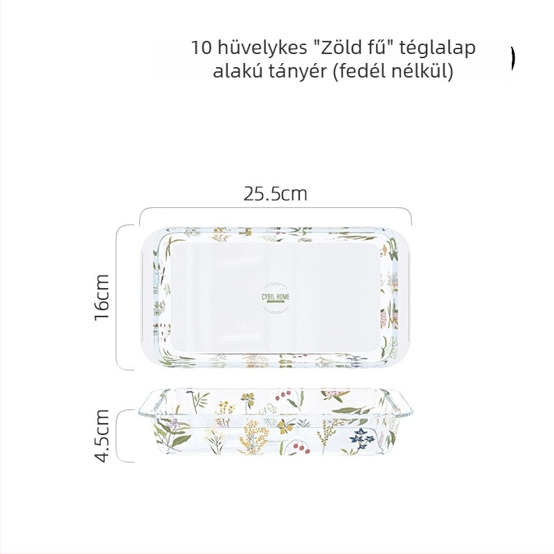 Üvegből készült ételtároló edény fedővel, magas hőmérsékletnek ellenálló, hengeres formájú, 501–800 ml, mikrózható.