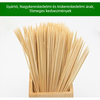 Egyszer használatos bambusz gyümölcsnyársak – hosszú egyvégű fogasok gyümölcsökhöz, grillezéshez és sült ételekhez