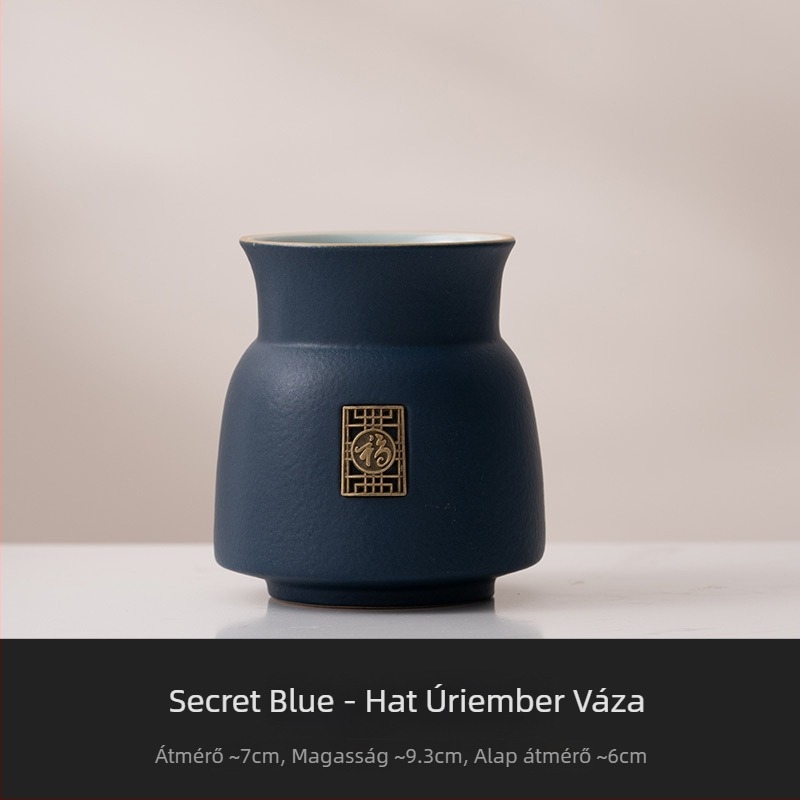 Beige Gongfu tea ceremóniás készlet: hat darabos tea ceremóniás kiegészítők, teáskés, teás csipesz, ecset és egyéb eszközök a tea elkészítéséhez