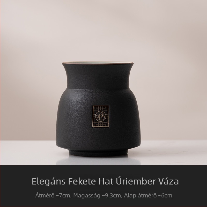 Beige Gongfu tea ceremóniás készlet: hat darabos tea ceremóniás kiegészítők, teáskés, teás csipesz, ecset és egyéb eszközök a tea elkészítéséhez