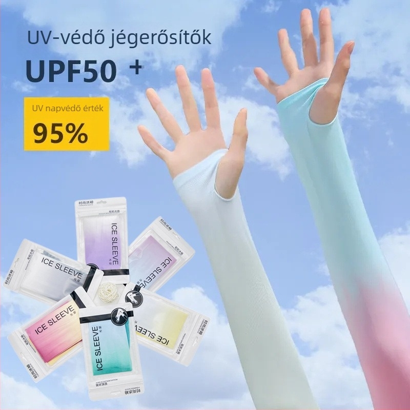 Uniszex gradient Ice Silk karvédők, UV-védelem, hűtő hatás vezetéshez és kerékpározáshoz
