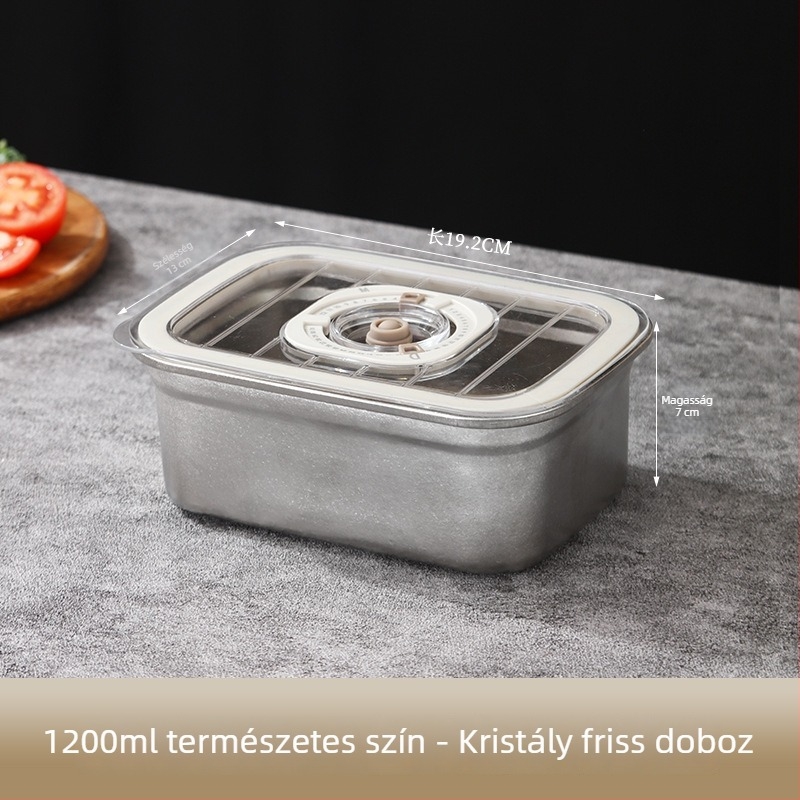 Jin chi T1 titánium élelmiszer-tároló doboz – mikrózható ebédes doboz, zárható, 1–3 L