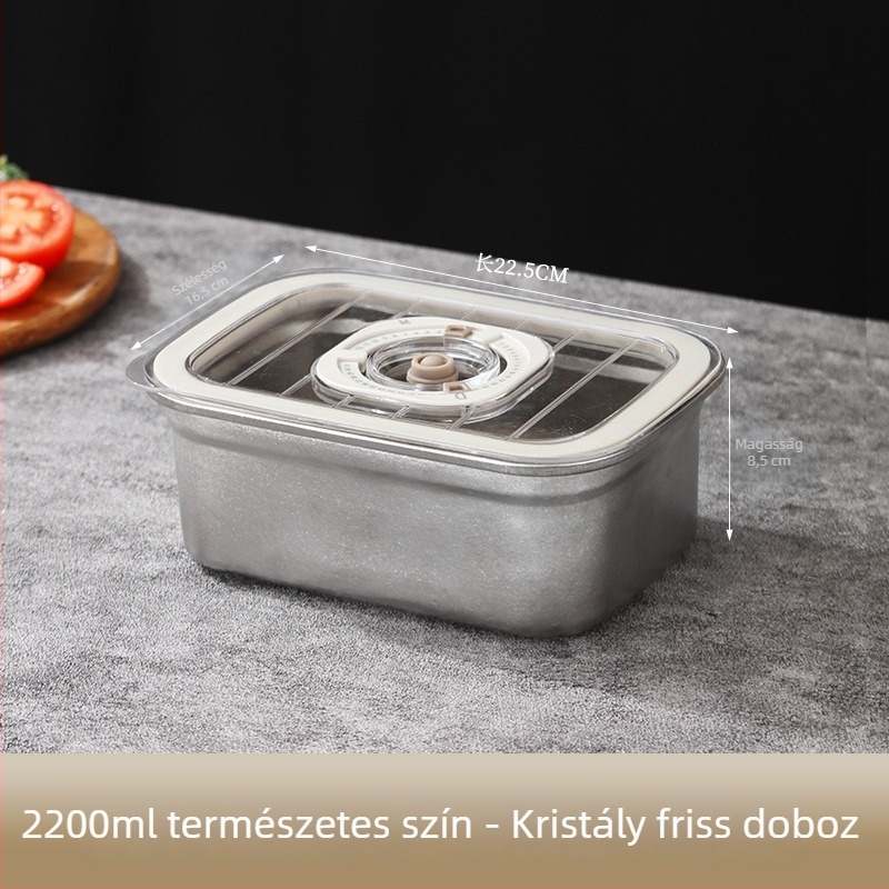 Jin chi T1 titánium élelmiszer-tároló doboz – mikrózható ebédes doboz, zárható, 1–3 L