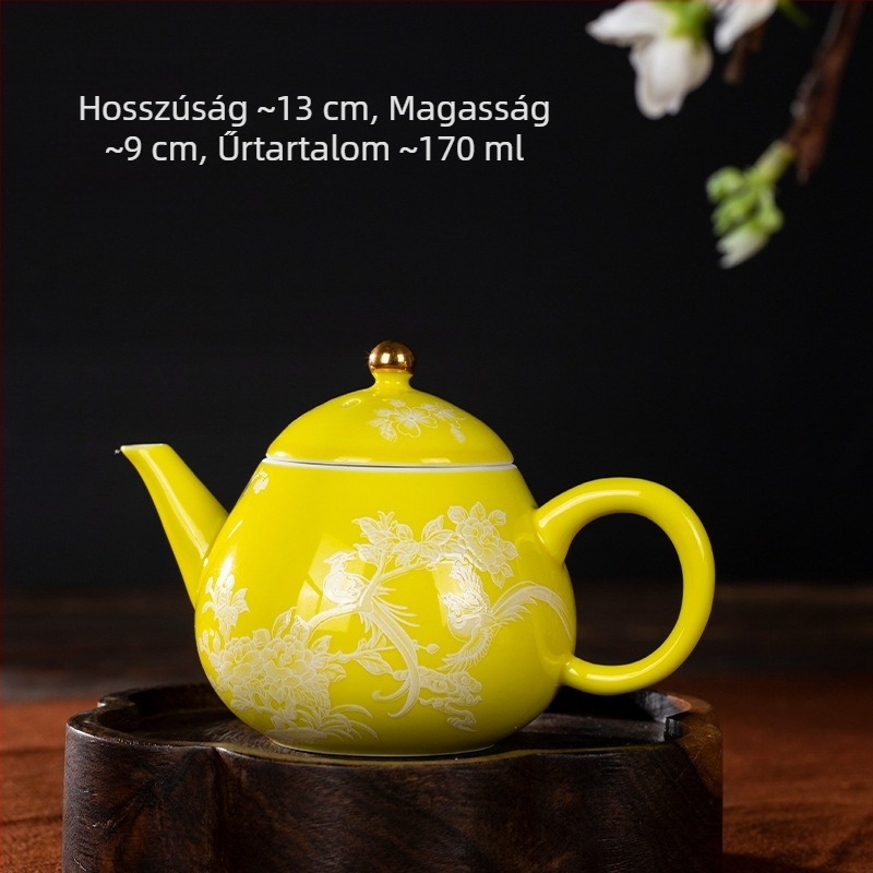 120 ml kerámia fedeles teás pohár – mini háromrészes teás tál otthoni használatra