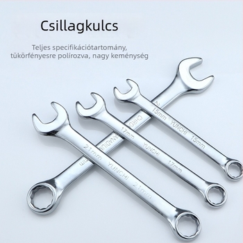 Kétfunkciós kézi kulcs, kétfejű, 13 mm, kombinált nyitott végű kulcs, tükröző felületű 45#-os acélból