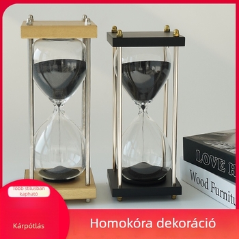 Retro homokórás időmérő asztali dekoráció, 30 perces üveg időmérő, minimalistikus, magas minőségű dizájn