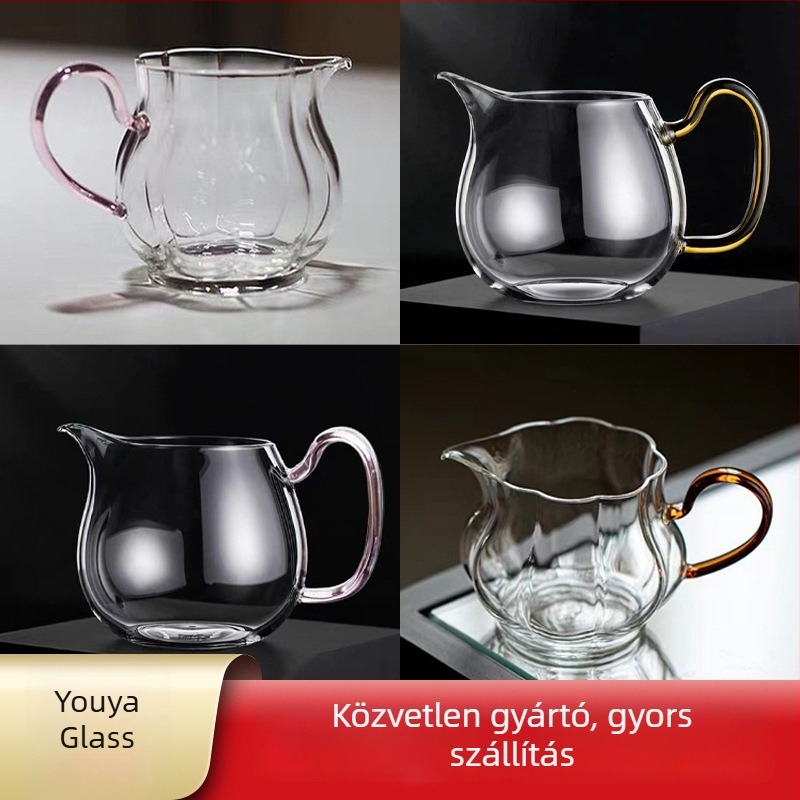 Átlátszó üveg teafőző pohár, hőálló, kis méretű, teázáshoz és szűréshez, teáskészlet