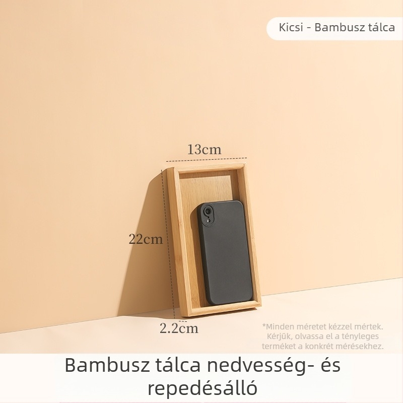 Bambuszból készült tálca, japán stílusú, téglalap alakú, teához és vízhez, nyársakhoz és grillezéshez, szállodák és éttermek számára