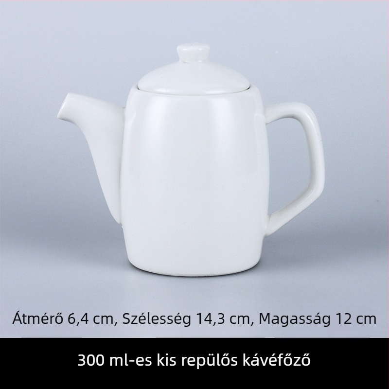 Porcelán teáskanna szűrővel, két méretben, szállodai és éttermi használatra, nagy kapacitású, fehér kerámia