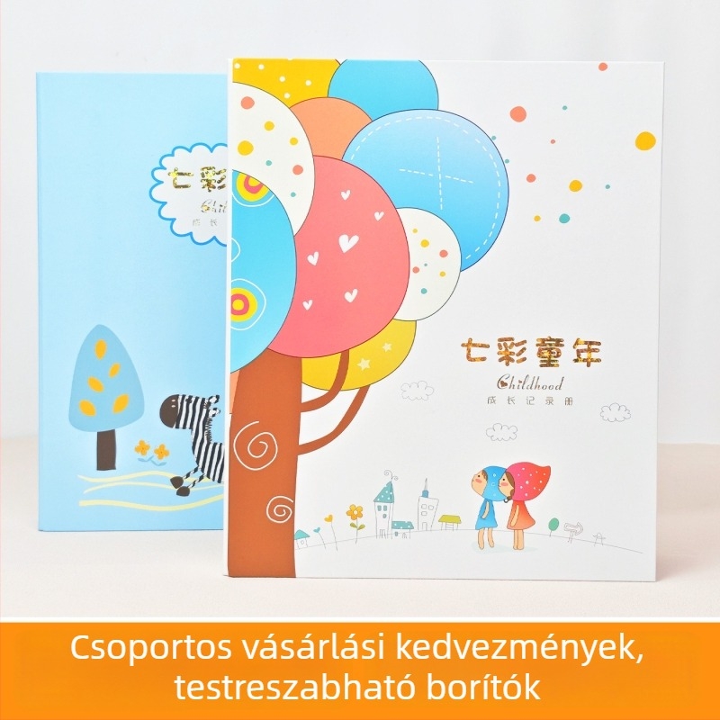 A4-es méretű Gyermek fejlődés-napló Óvodától az általános iskoláig — Emlékkönyv leválasztható oldalakkal