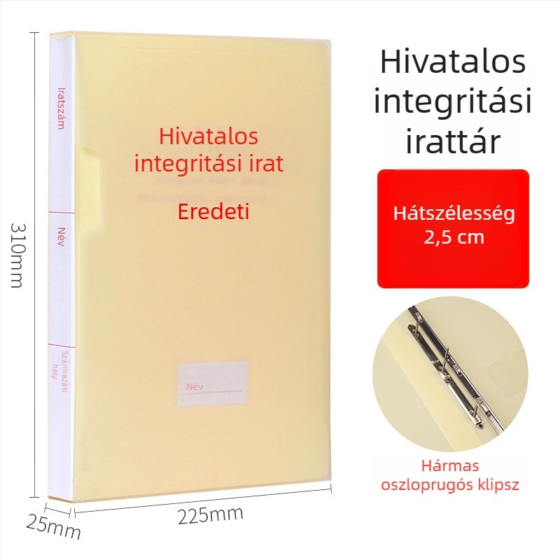 Új szabványú A4-es személyzeti dossziétartó doboz, PVC