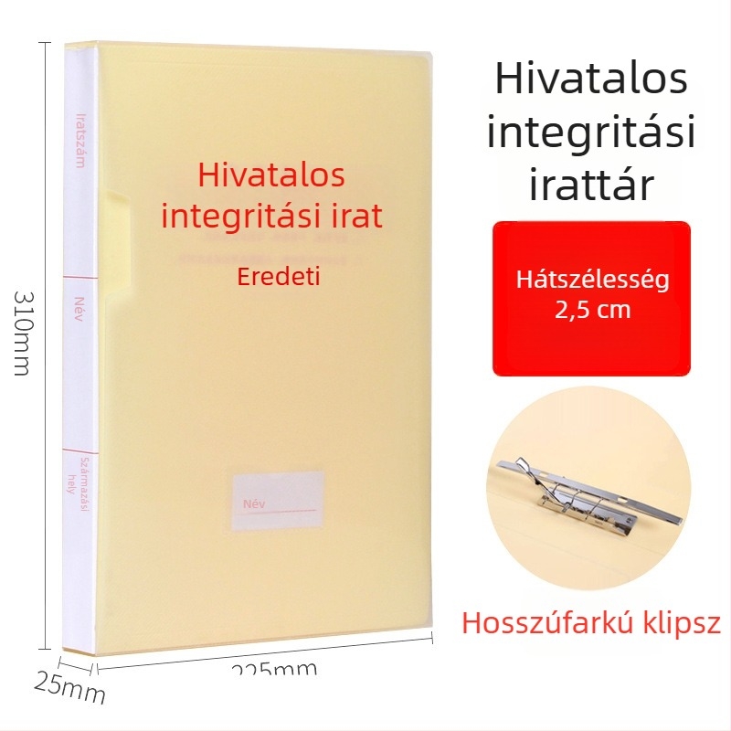 Új szabványú A4-es személyzeti dossziétartó doboz, PVC