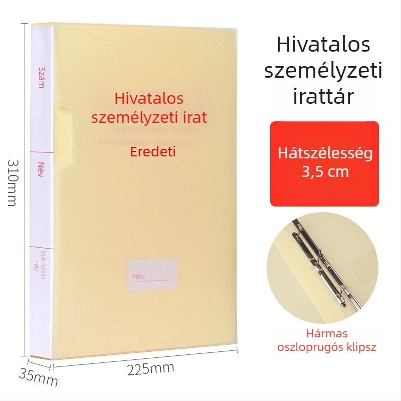 Új szabványú A4-es személyzeti dossziétartó doboz, PVC