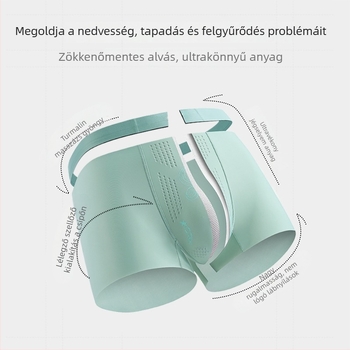 Ganoderma lucidum és Ginseng ultratékony vékony jégselyem férfi alsónemű, légáteresztő hálóval és antibakteriális ágyékkal