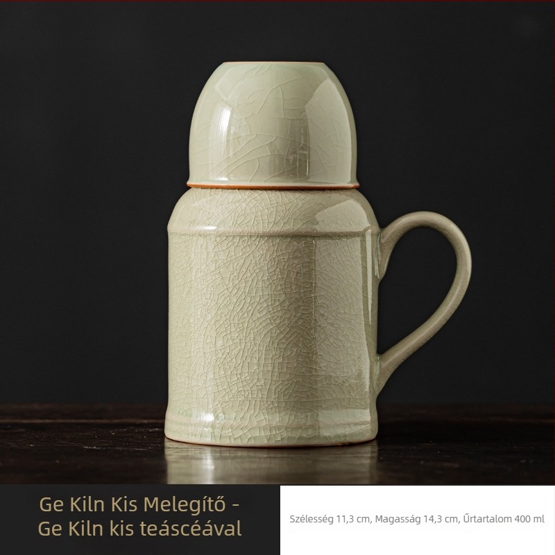 Kerámia teáskanna jégcsap-glazúrral, kínai retro stílusú teáskészlet teáscsészékkel