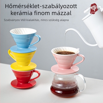 Színes kerámia V60 kávédrippe r szett otthoni használatra