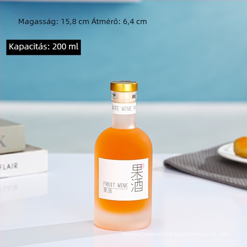 Otthon készített borhoz és szeszes italokhoz való üveg – üres üveg gyümölcsborhoz, rizsborhoz és vodkához