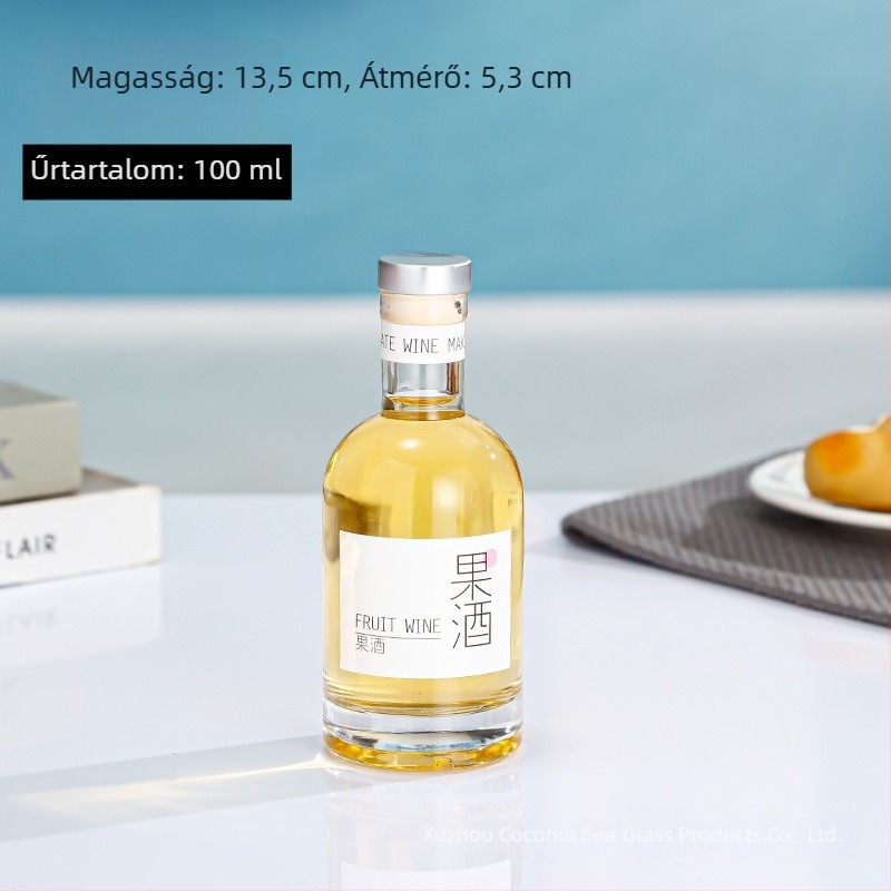 Otthon készített borhoz és szeszes italokhoz való üveg – üres üveg gyümölcsborhoz, rizsborhoz és vodkához