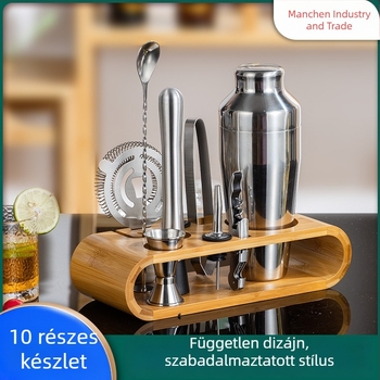 Rozsdamentes acél koktél shaker készlet – bár- és otthoni bartender eszközök